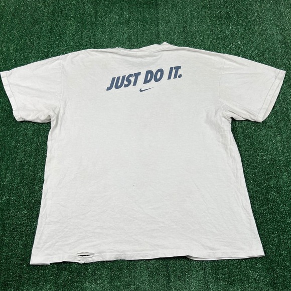 VTG Nike Marquette Univerisity Basketball Just Do It T-Shirt Mens XL White Y2K - Picture 9 of 13